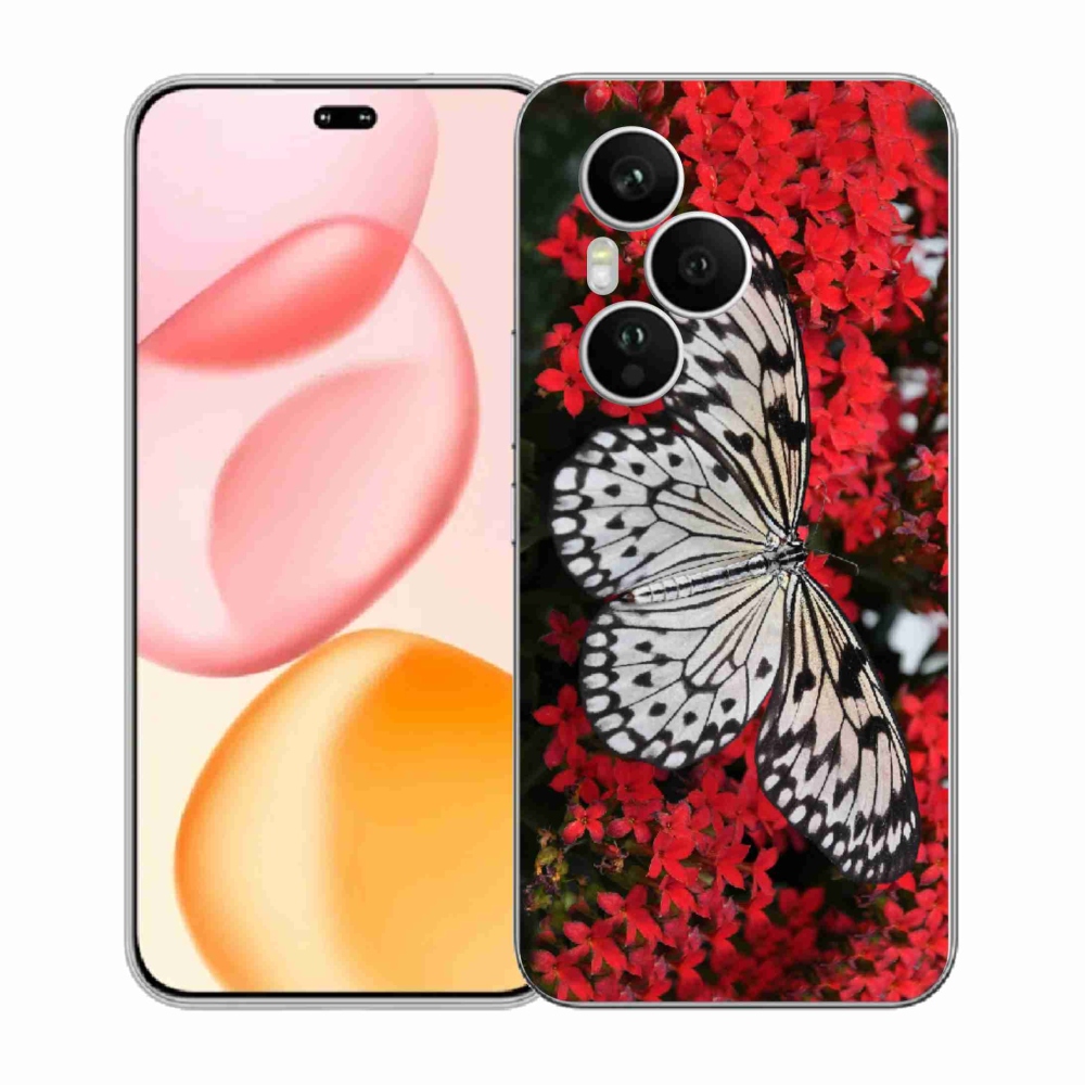 Zselés borítás mmCase a Honor 400 Pro-hoz - fekete-fehér pillangó 1