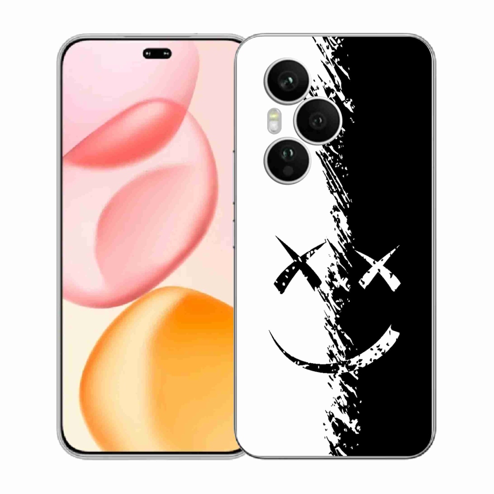 Zselés borítás mmCase a Honor 400 Pro-hoz - fekete-fehér mosolygó