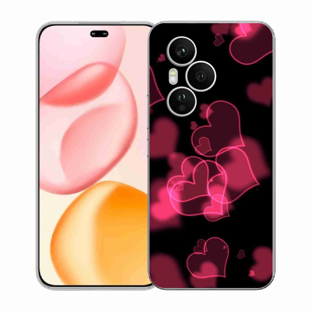 Zselés borítás mmCase a Honor 400 Pro-hoz - piros szívek