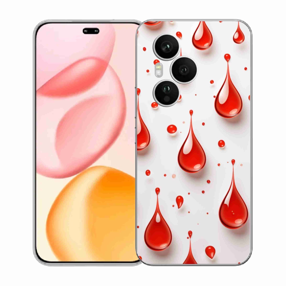 Zselés borítás mmCase a Honor 400 Pro-hoz - piros cseppek