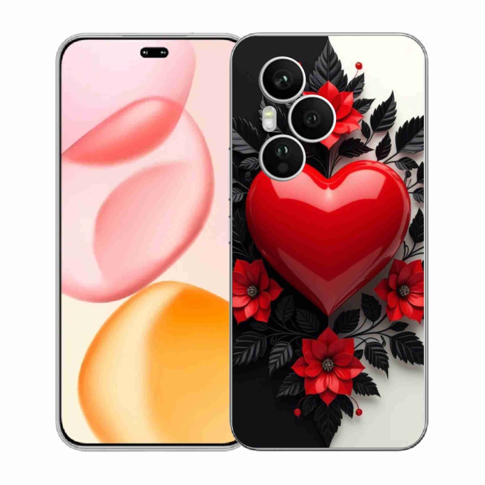 Zselés borítás mmCase a Honor 400 Pro-hoz - piros szív