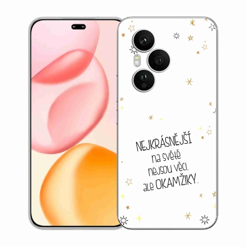 Gél borítás mmCase a Honor 400 Pro-hoz - Idézet 4 fehér háttér