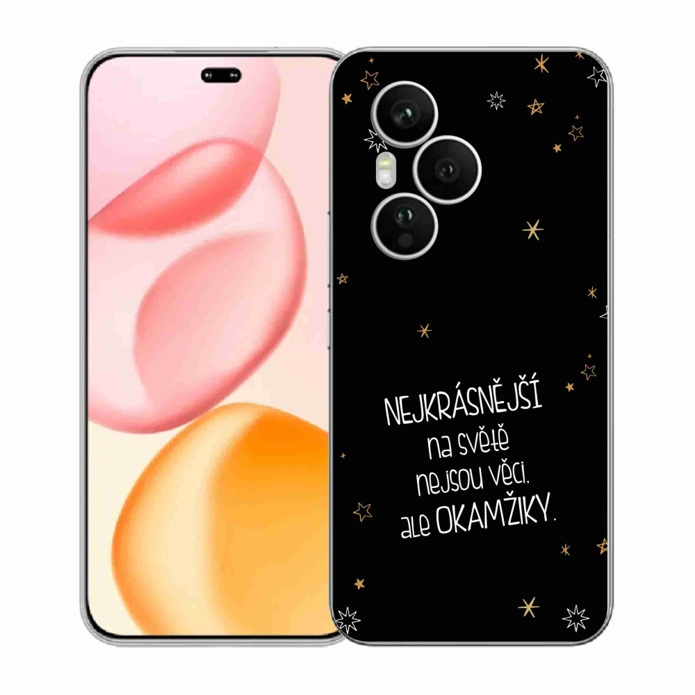 Gél borítás mmCase a Honor 400 Pro készülékhez - Idézet 4 fekete háttér