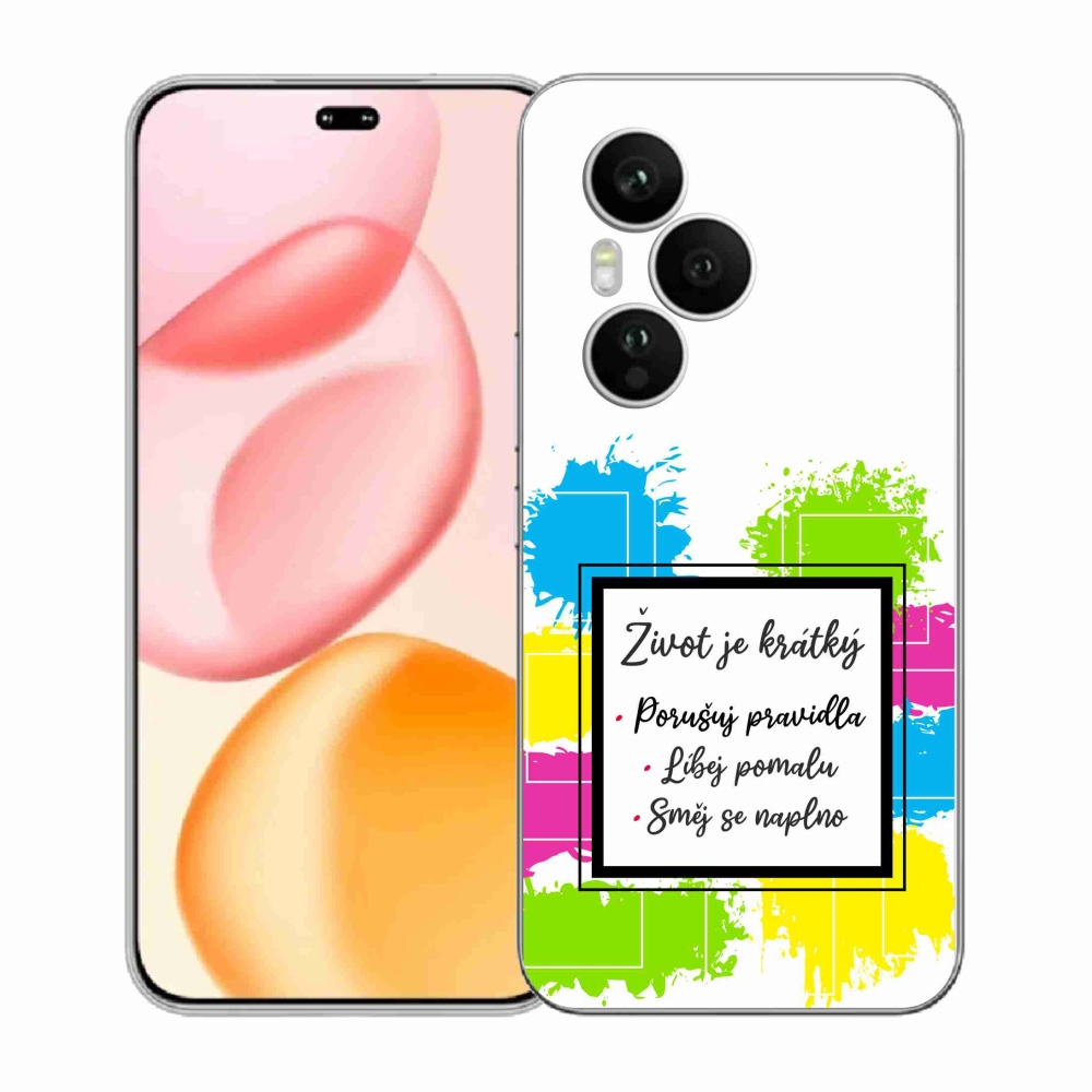 Gél borítás mmCase a Honor 400 Pro-hoz - Idézet 5 fehér háttér