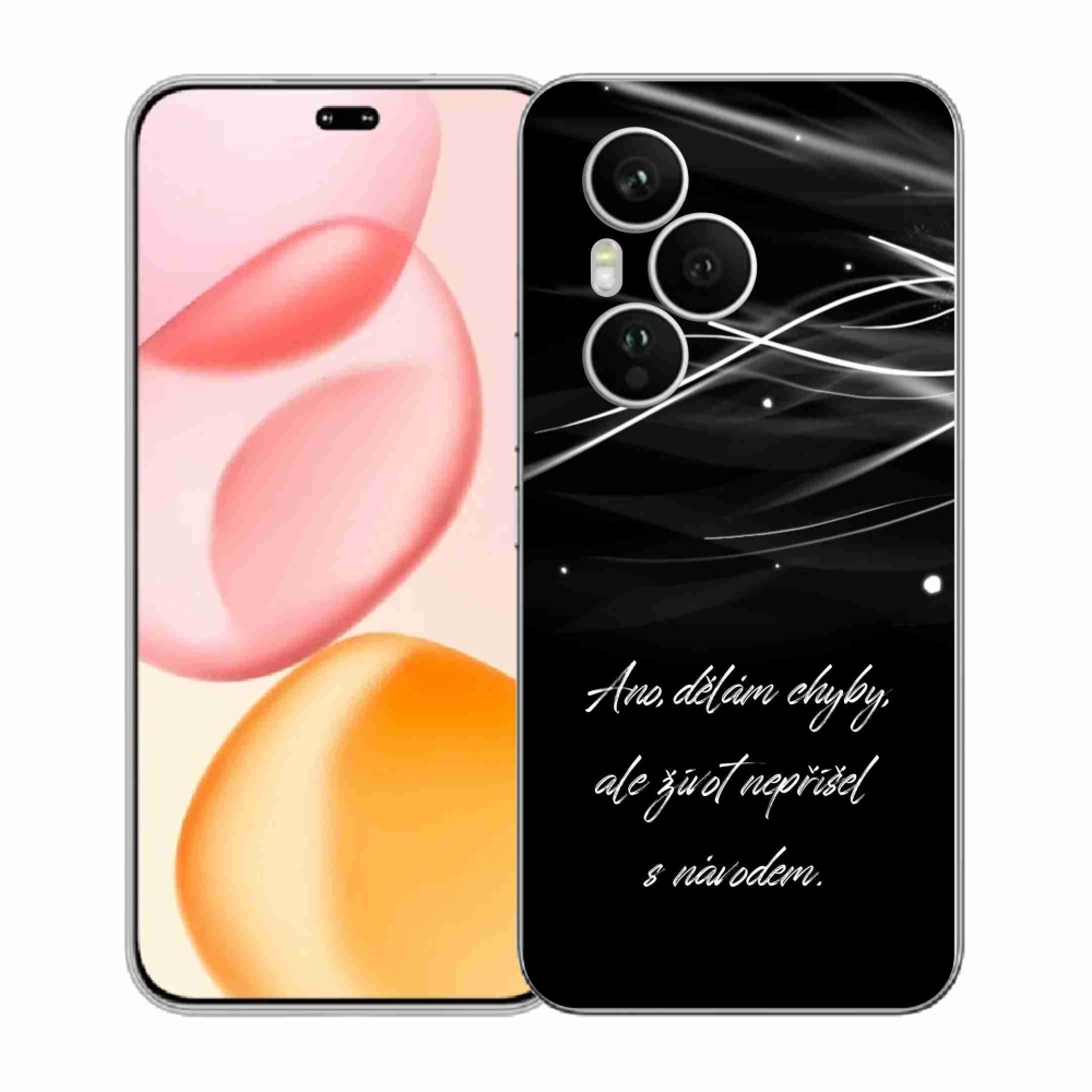 Zselés borítás mmCase a Honor 400 Pro-hoz - idézőjelben fekete háttérrel