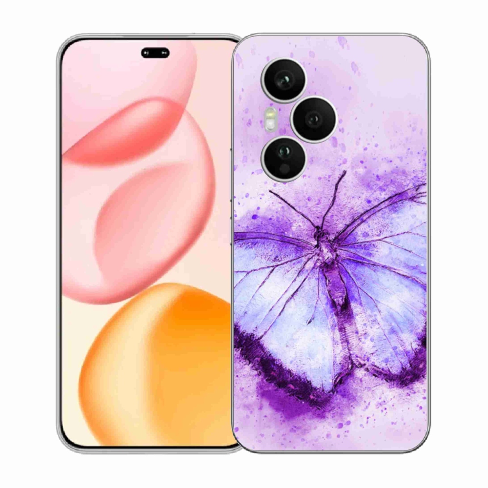 Zselés tok mmCase a Honor 400 Pro-hoz - lila pillangó