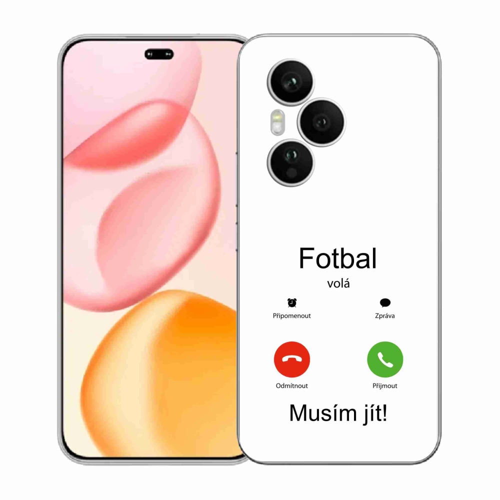 Gél borító mmCase a Honor 400 Pro-hoz - futball hívások fehér háttérrel