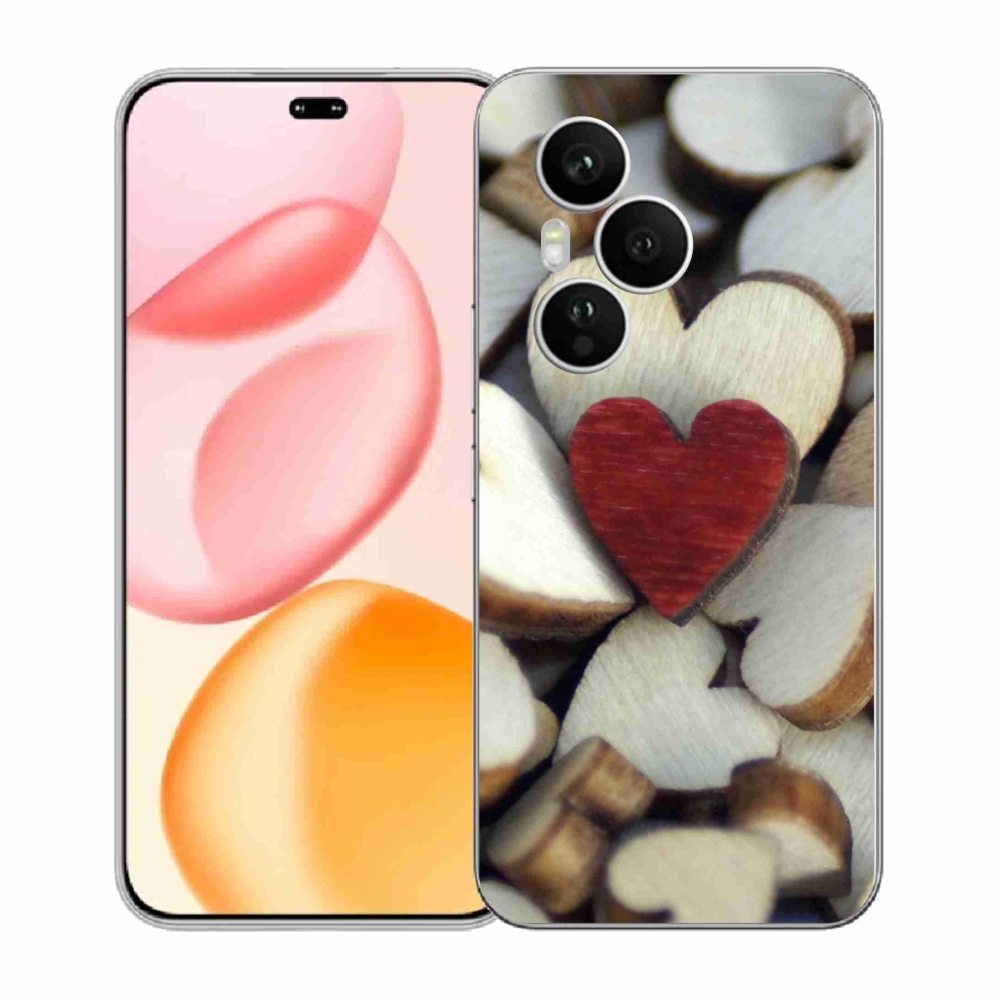 Zselés borítás mmCase a Honor 400 Pro-hoz - gravírozott piros szív