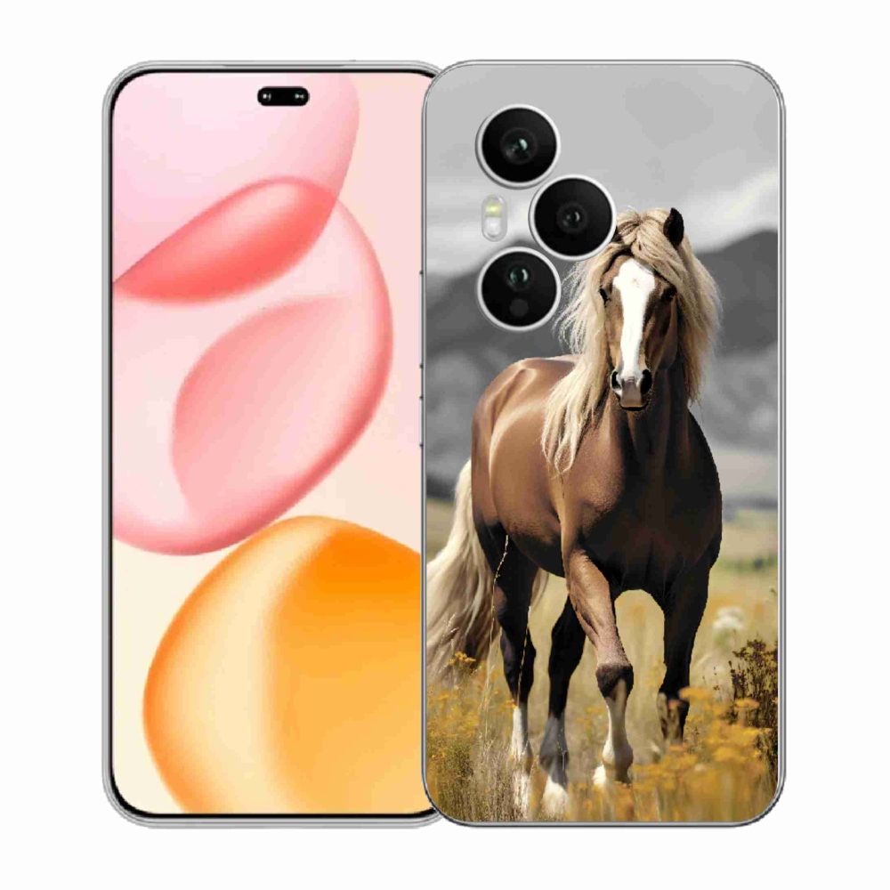 Zselés tok mmCase a Honor 400 Pro-hoz - barna ló 1