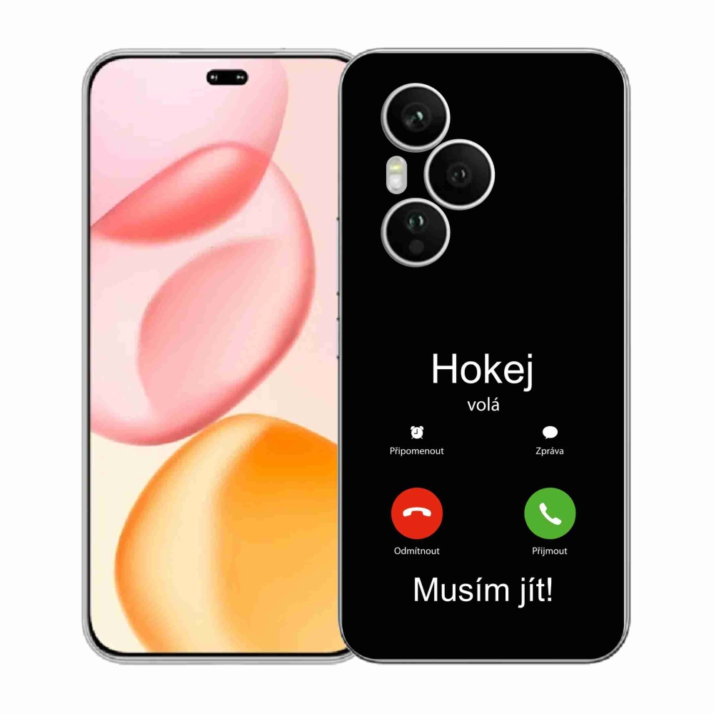 Gél borítás mmCase a Honor 400 Pro-hoz - hoki hívások fekete háttérrel