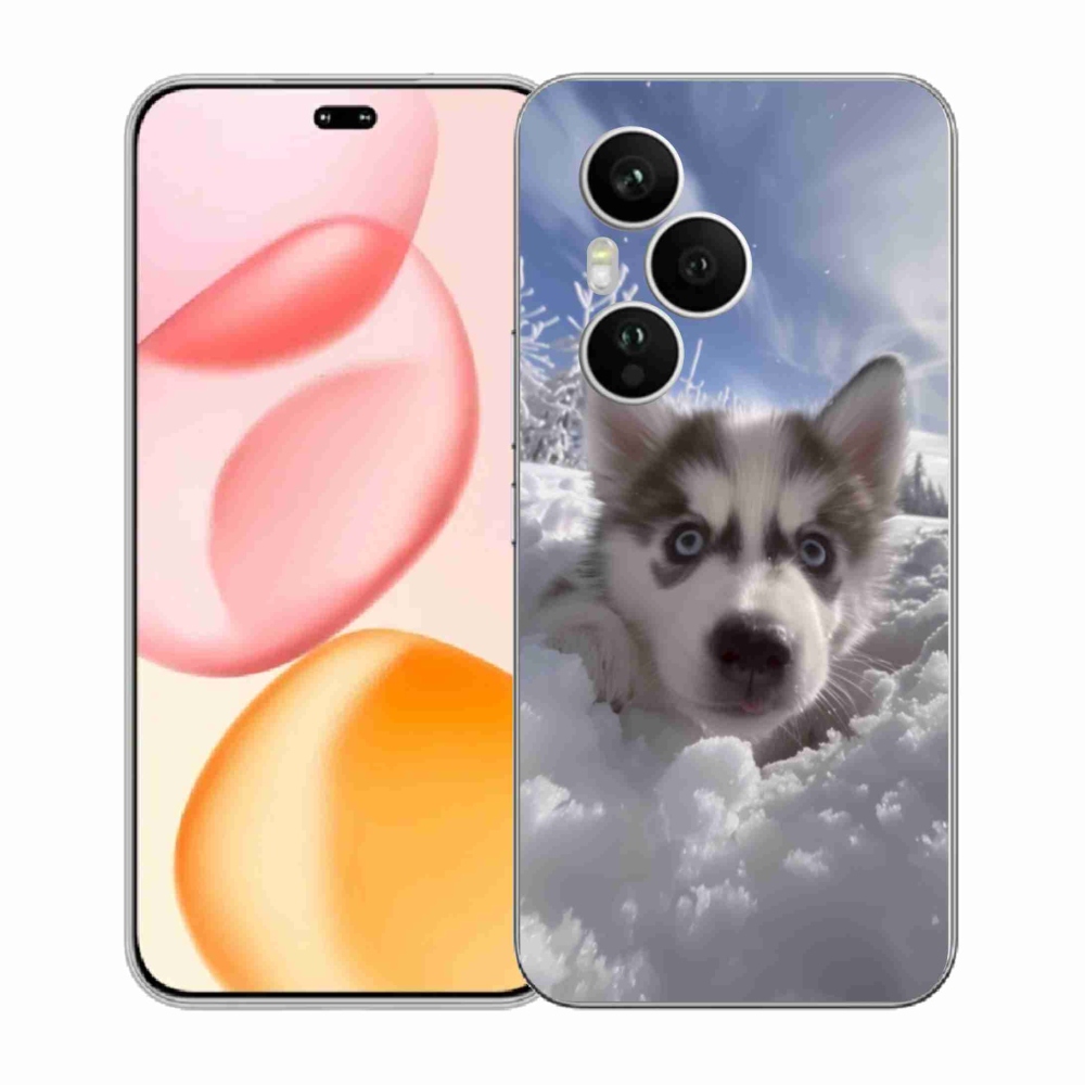 Zselés borítás mmCase a Honor 400 Pro-hoz - husky a hóban