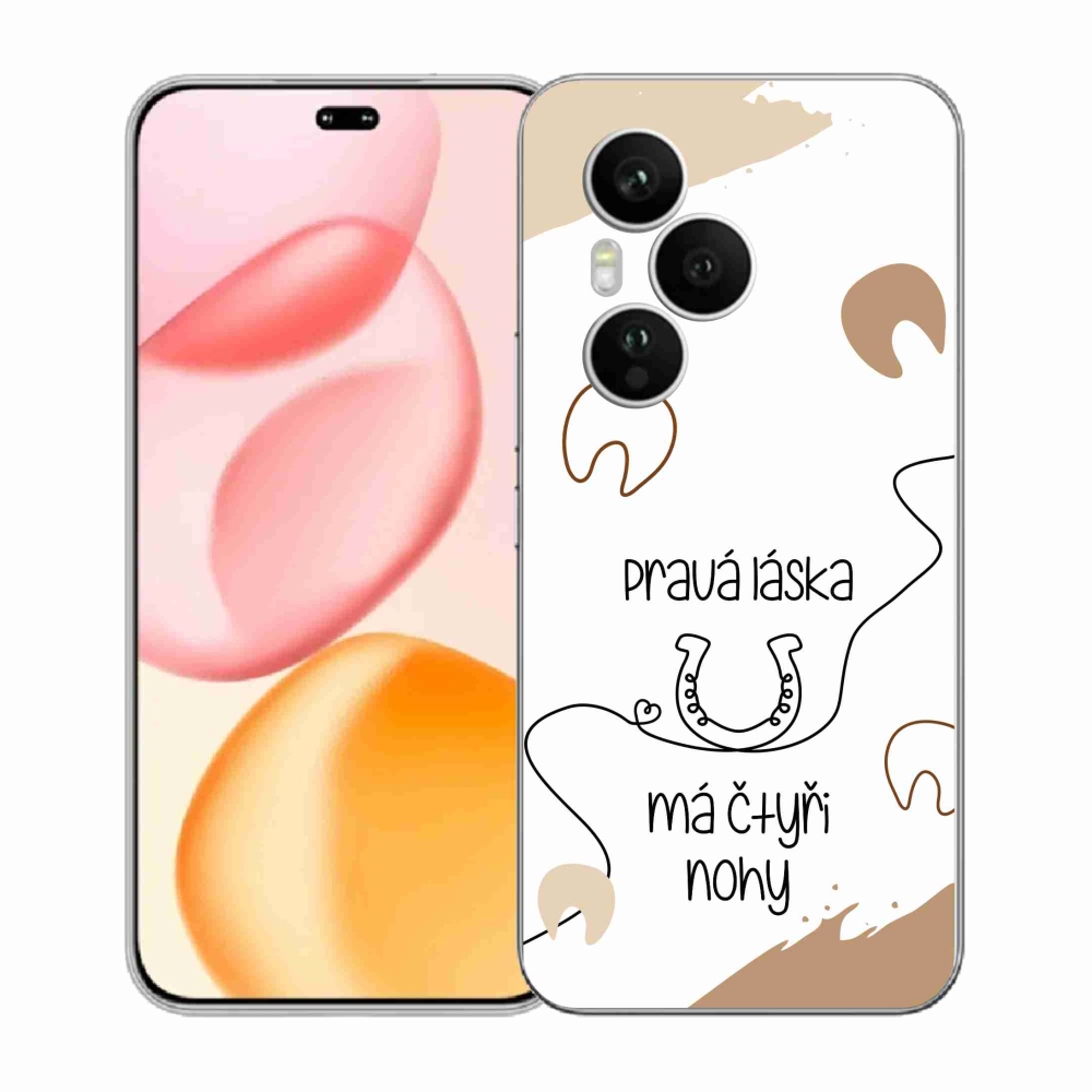 Gél borító mmCase a Honor 400 Pro készülékhez - Ló motívum fehér háttér