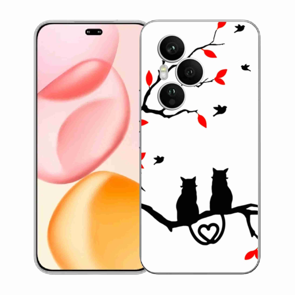 Zselés borítás mmCase a Honor 400 Pro-hoz - macska szeretet