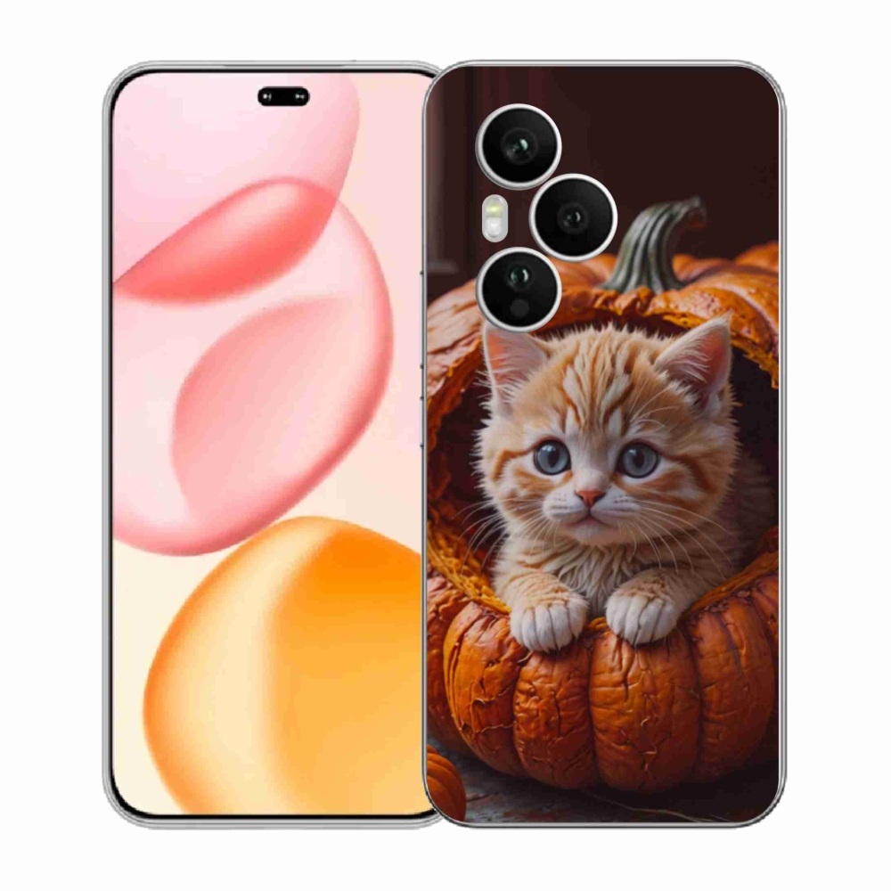 Zselés borítás mmCase a Honor 400 Pro-hoz - cica és tök 2