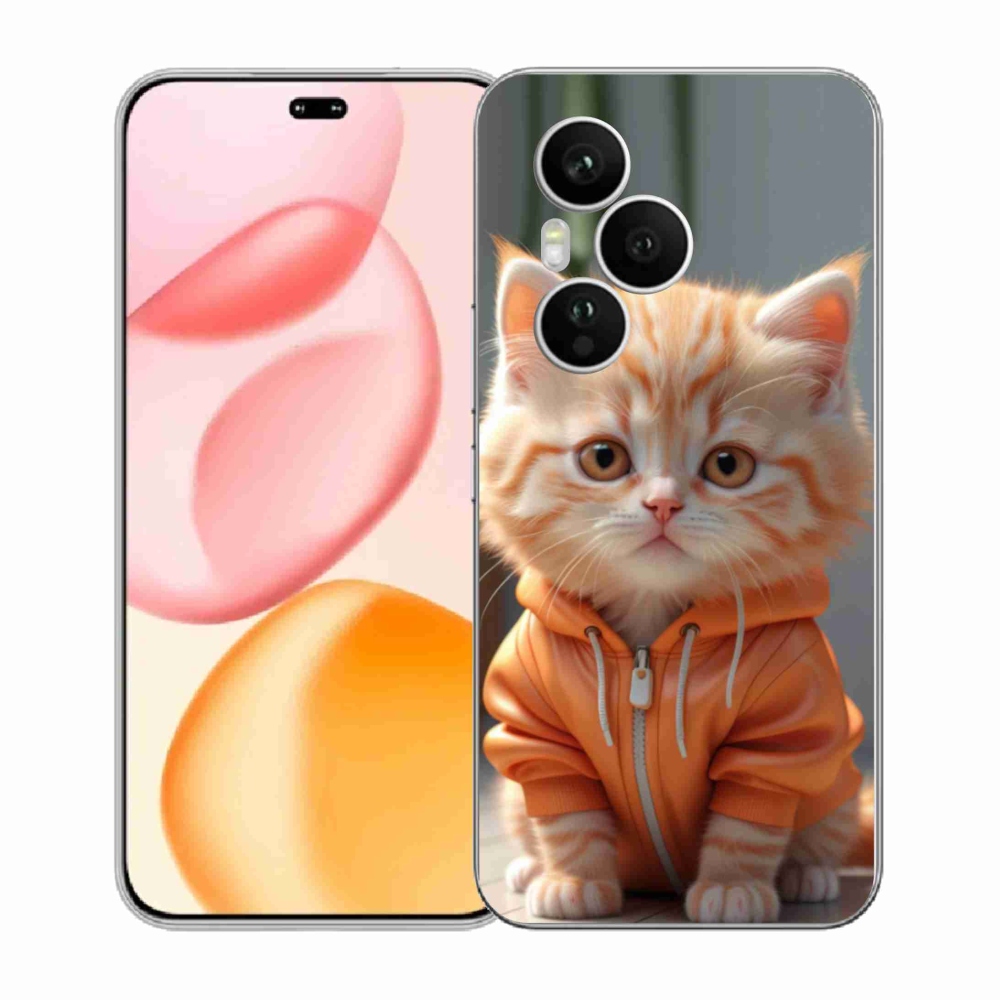 Gél borítás mmCase a Honor 400 Pro-hoz - cica egy melegítőben