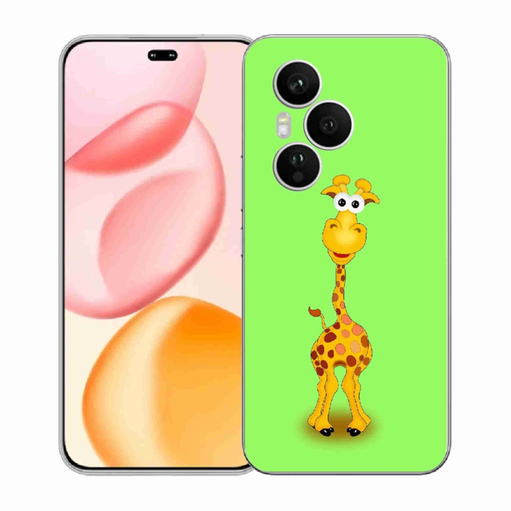 Zselés borítás mmCase a Honor 400 Pro-hoz - rajzfilm zsiráf