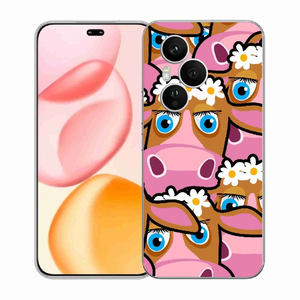 Zselés borítás mmCase a Honor 400 Pro-hoz - karikatúrás tehenekhez