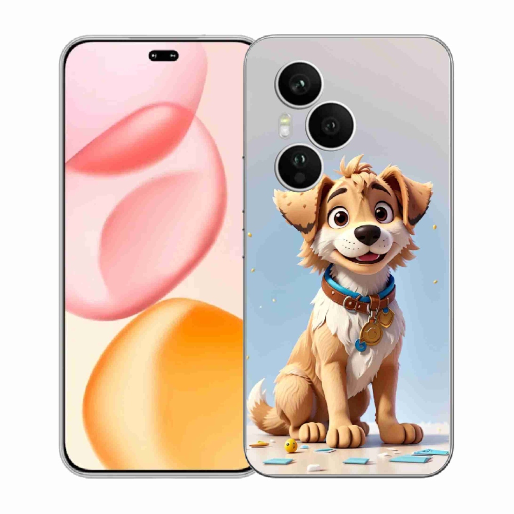 Zselés borítás mmCase a Honor 400 Pro számára - rajzfilm kölyökkutyakölyök