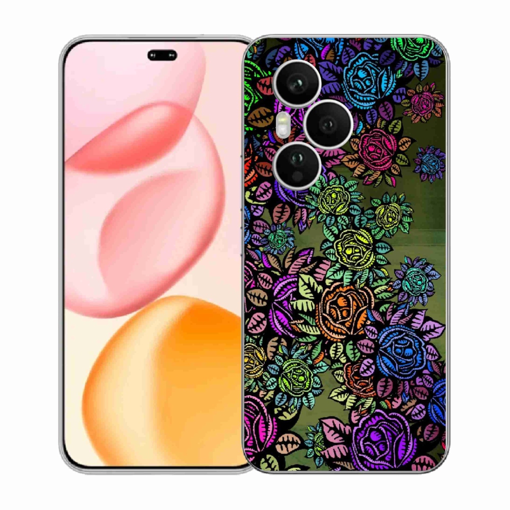 Zselés borítás mmCase a Honor 400 Pro számára - virágok 6