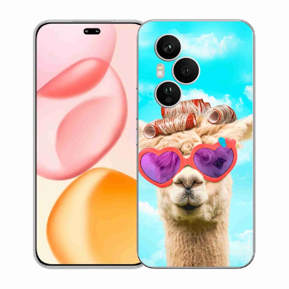 Zselés borítás mmCase a Honor 400 Pro-hoz - szemüveges láma