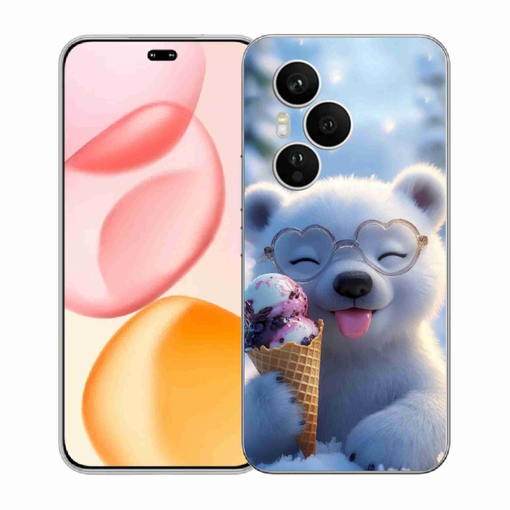 mmCase gél tok az Honor 400 Pro-hoz – mackó fagylalttal