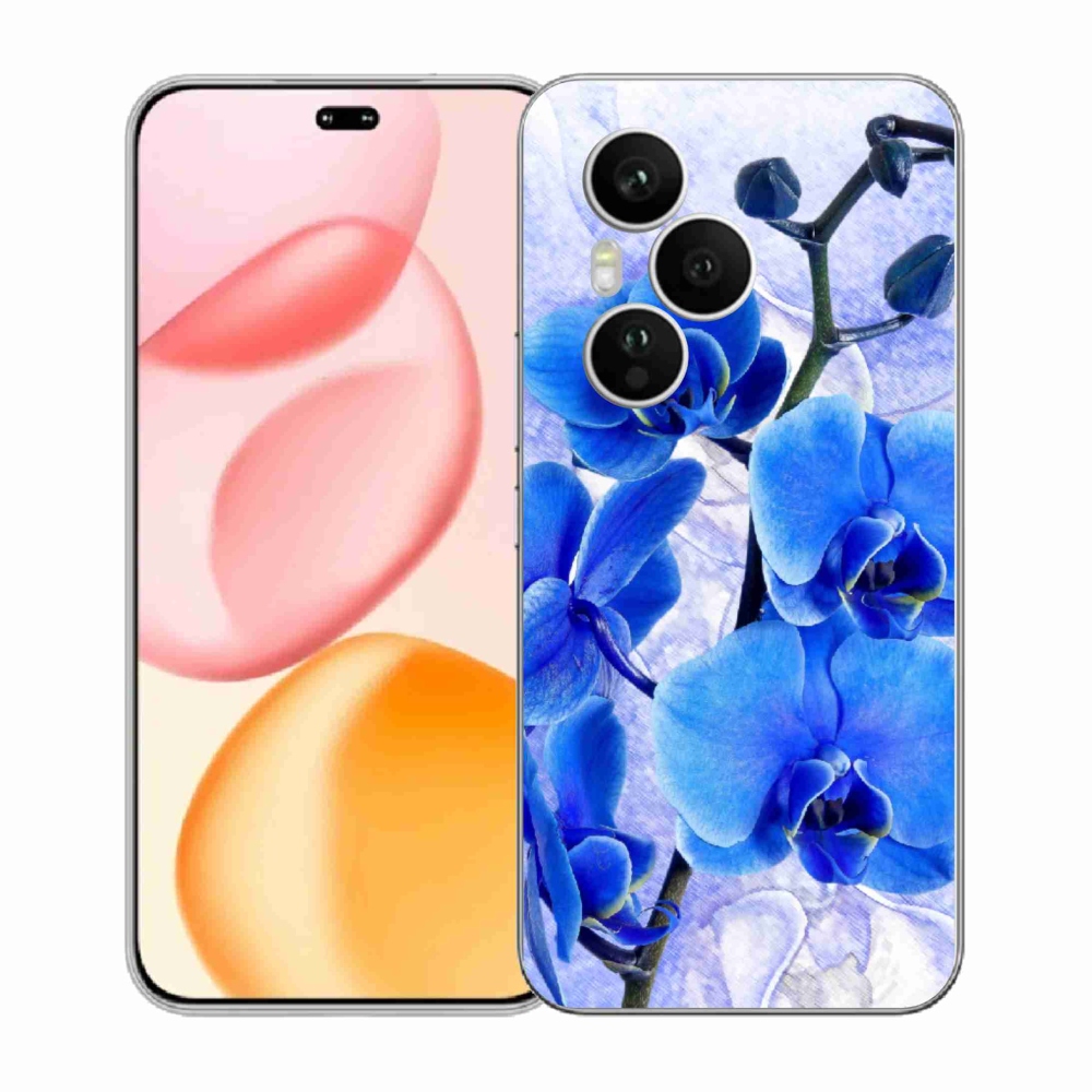 Zselés borító mmCase a Honor 400 Pro-hoz - kék virágok