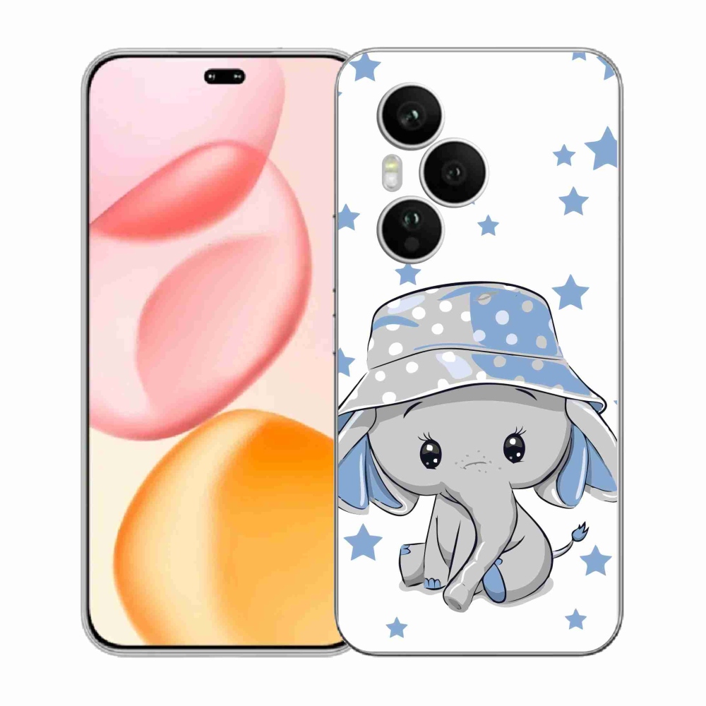 Zselés borítás mmCase a Honor 400 Pro-hoz - kék elefánt