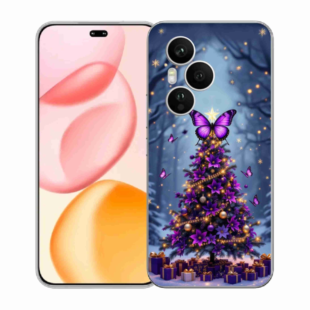 mmCase gél tok az Honor 400 Pro-hoz – pillangós karácsonyfa