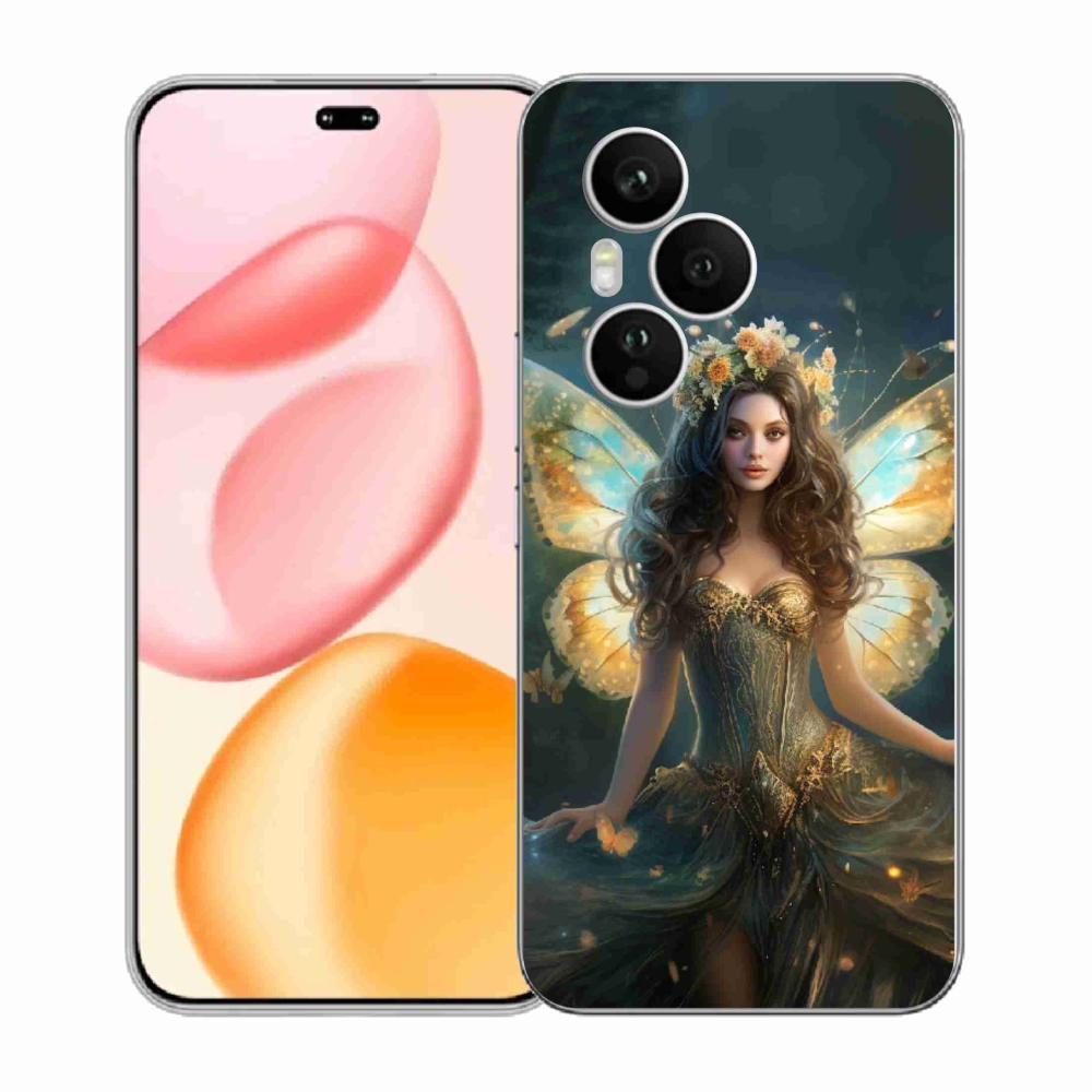 Zselés borítás mmCase a Honor 400 Pro-hoz - pillangó nő