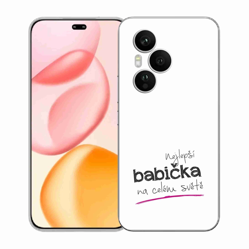 Gél borítás mmCase a Honor 400 Pro-hoz - Legjobb nagyi 4 fehér háttérrel