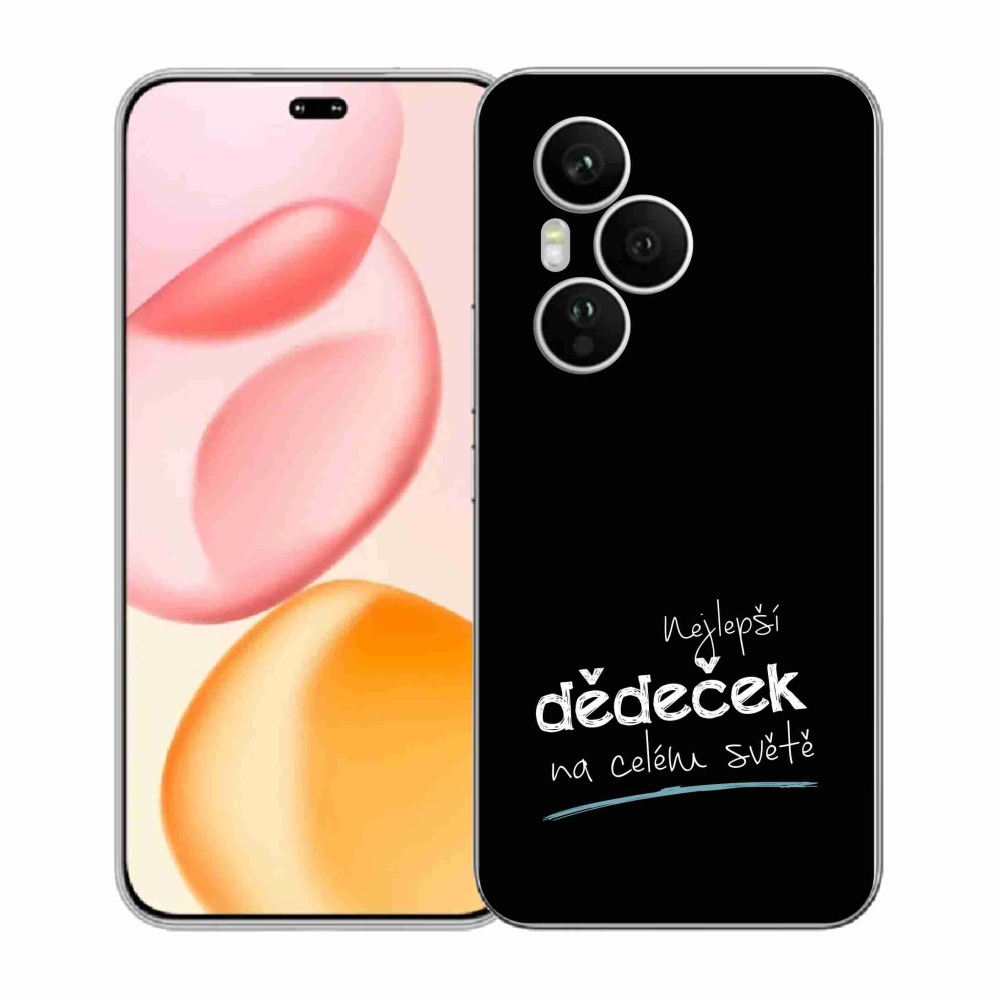 Gél borító mmCase a Honor 400 Pro számára - a legjobb nagypapa 3 fekete háttérrel