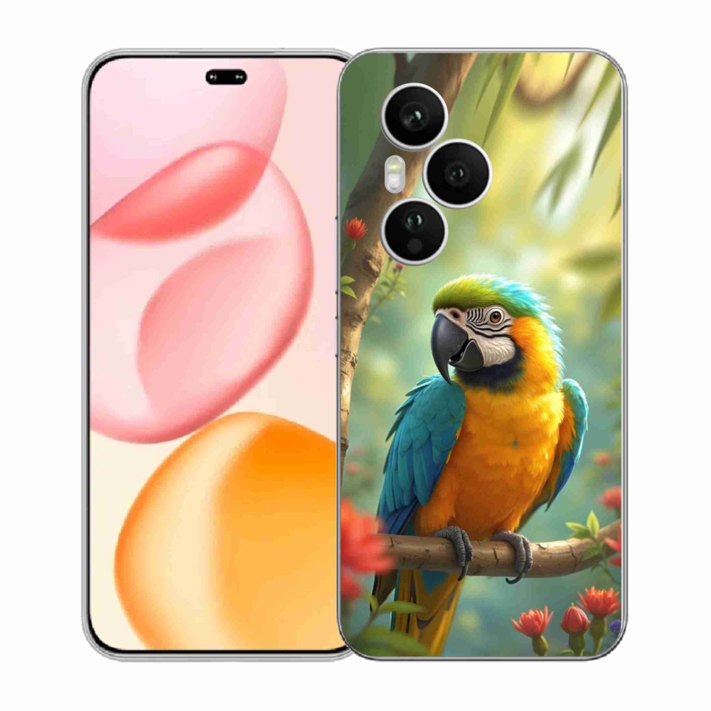 mmCase gél tok az Honor 400 Pro-hoz – kék-sárga ara papagáj