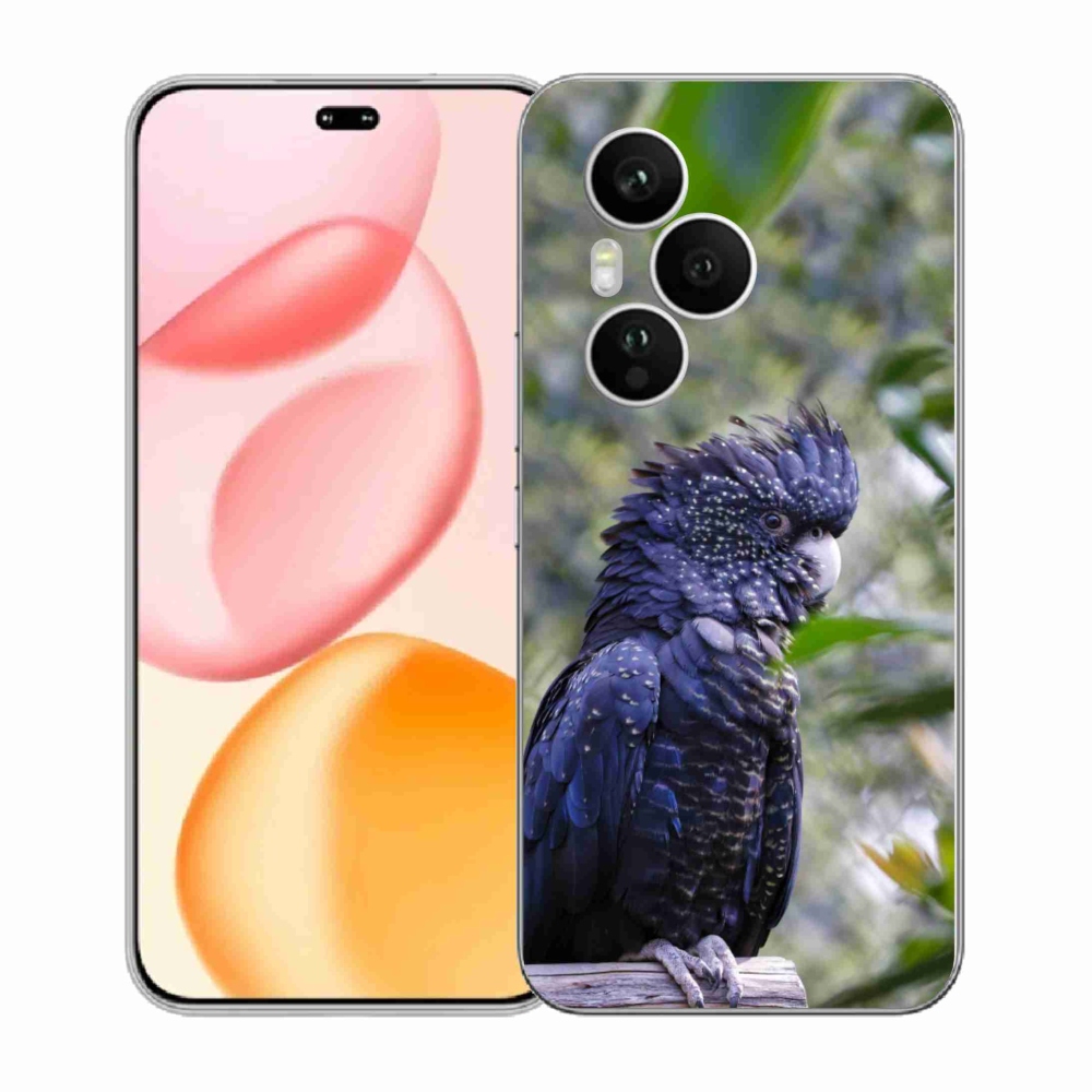 mmCase géltok az Honor 400 Pro-hoz – fekete kakadu papagáj