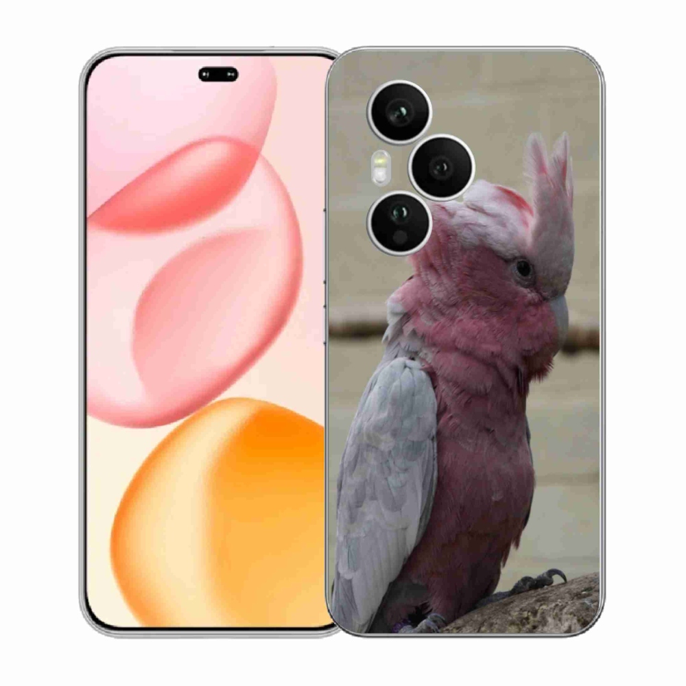Zselés borítás mmCase a Honor 400 Pro-hoz - papagáj kakadu rózsaszínű