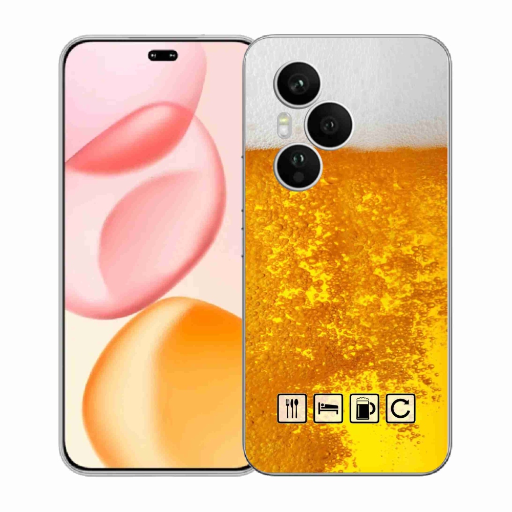 Zselés borítás mmCase a Honor 400 Pro számára - sör motívum 3