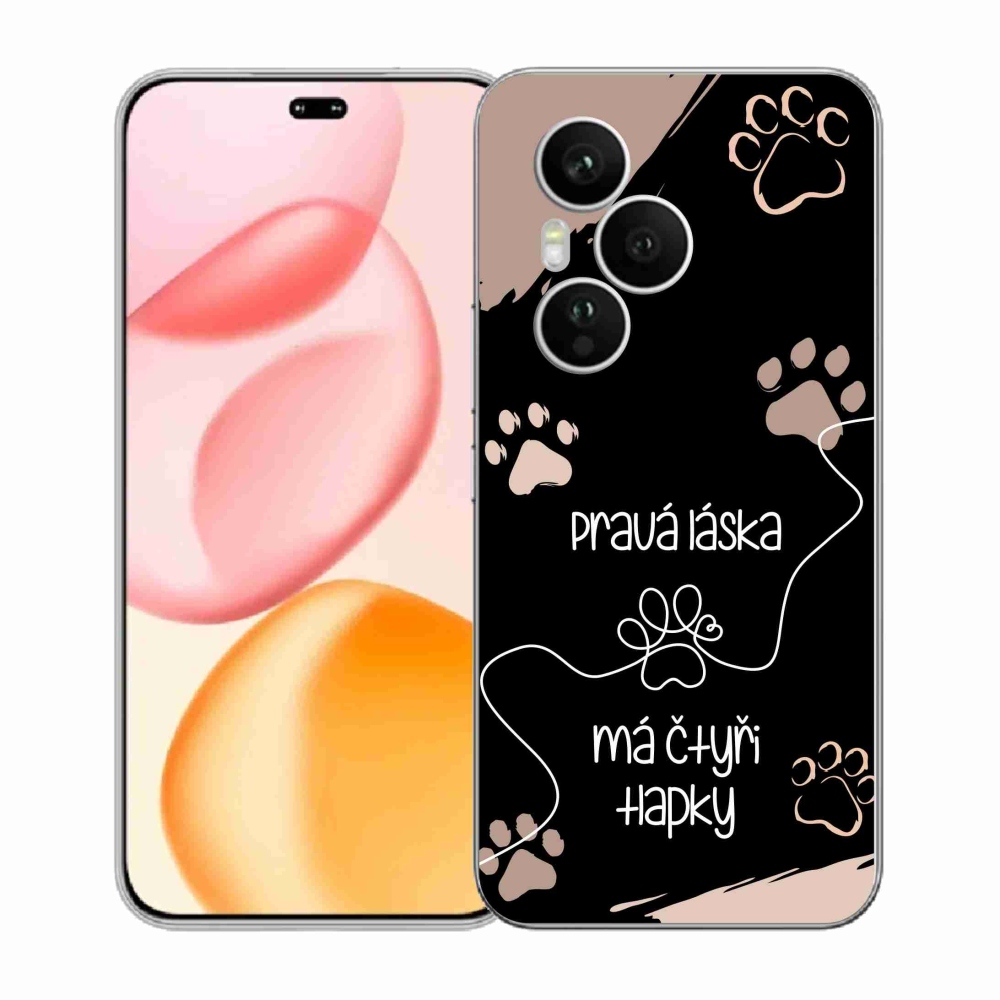 Zselés borítás mmCase a Honor 400 Pro-hoz - kutyamotívum 1 fekete háttér