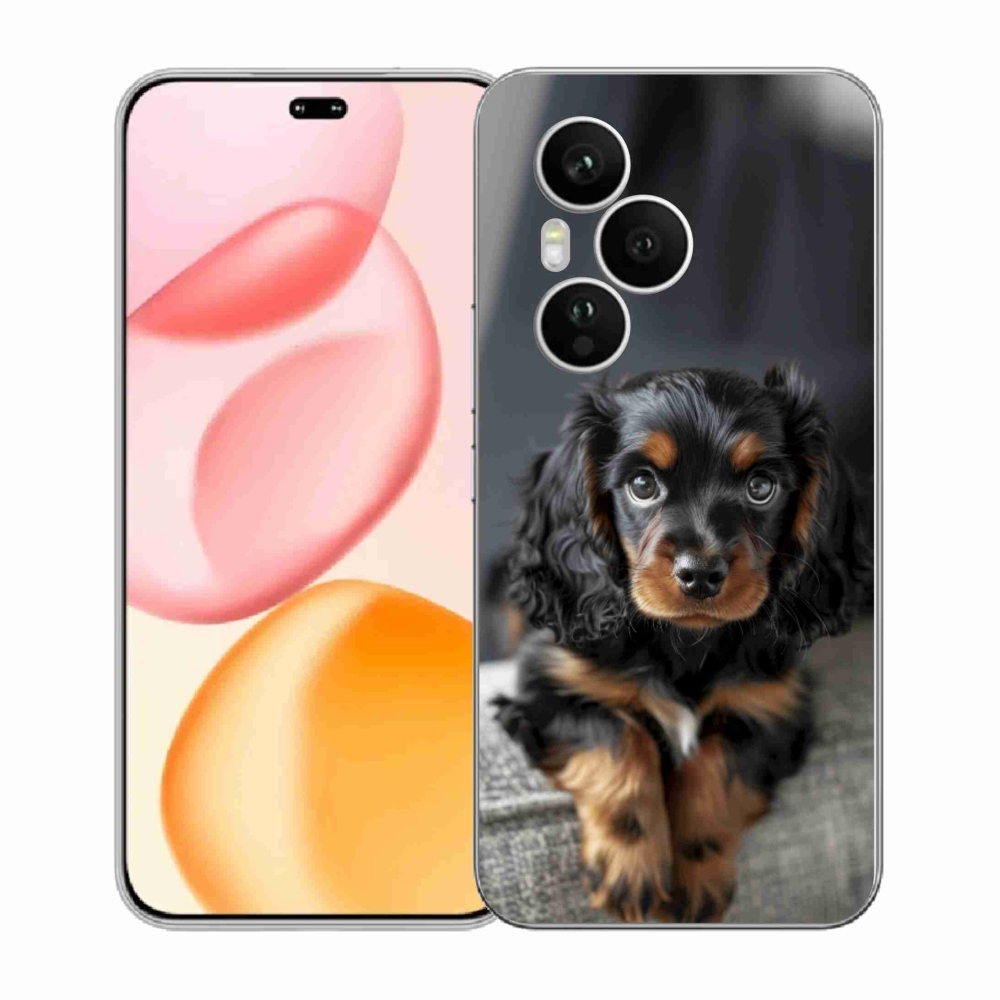 mmCase gél tok az Honor 400 Pro-hoz – aranyos, hosszúszőrű tacskó