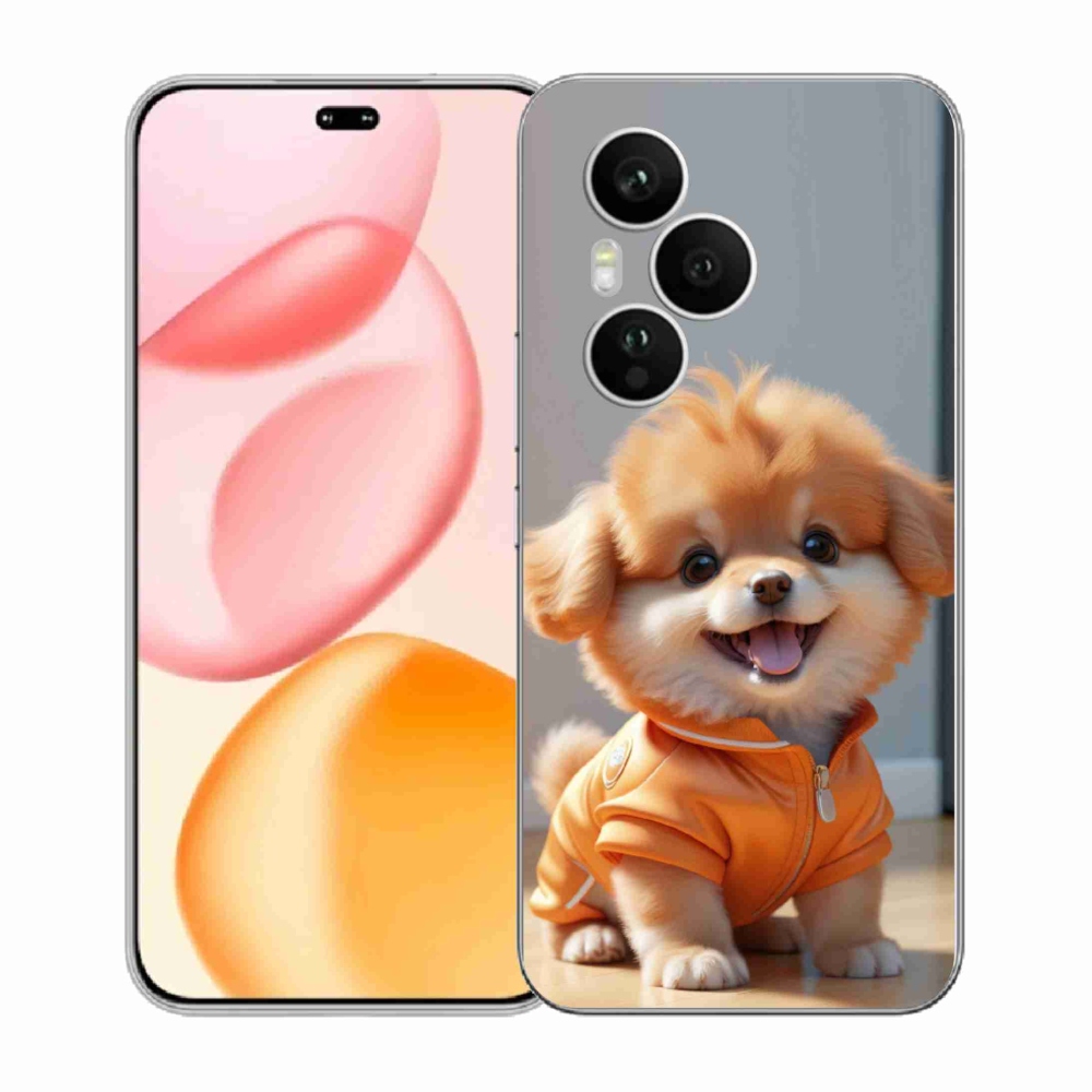 mmCase géltok az Honor 400 Pro-hoz – aranyos pomerániai pulóverben