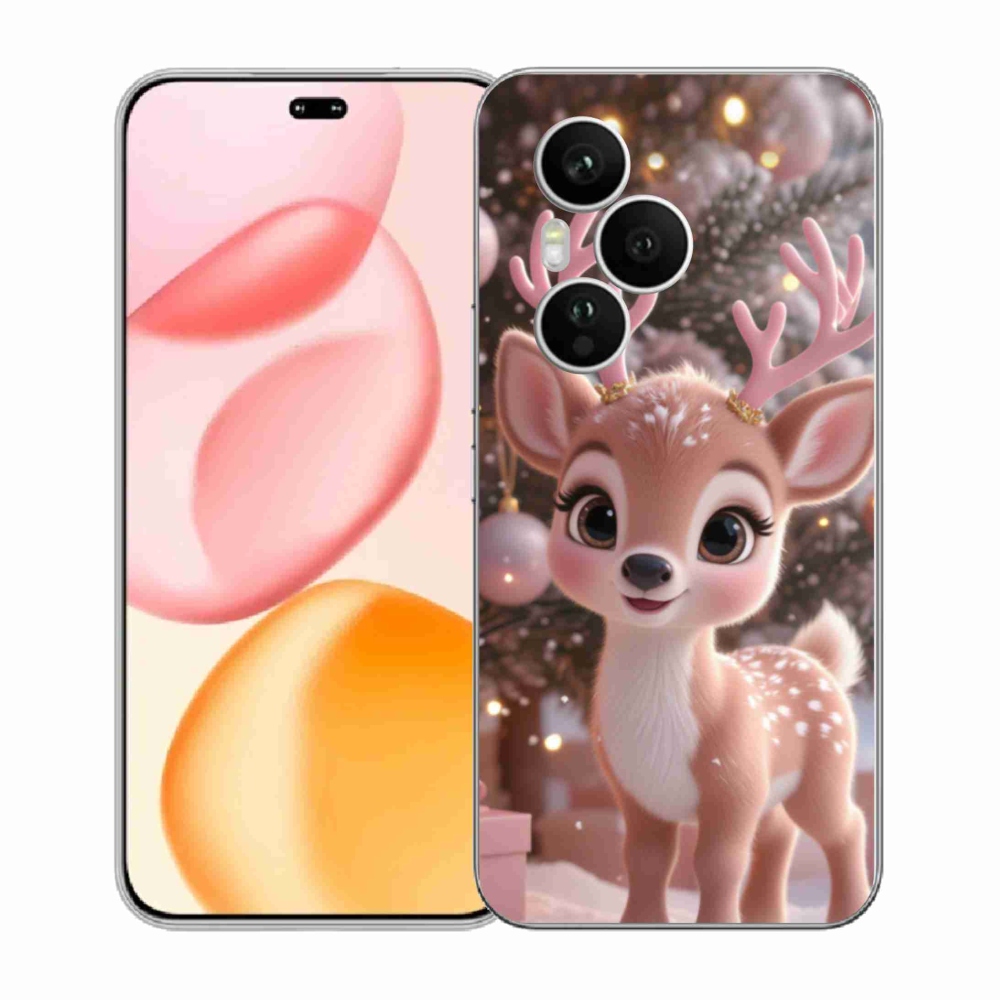 Zselés borítás mmCase a Honor 400 Pro-hoz - aranyos rénszarvas