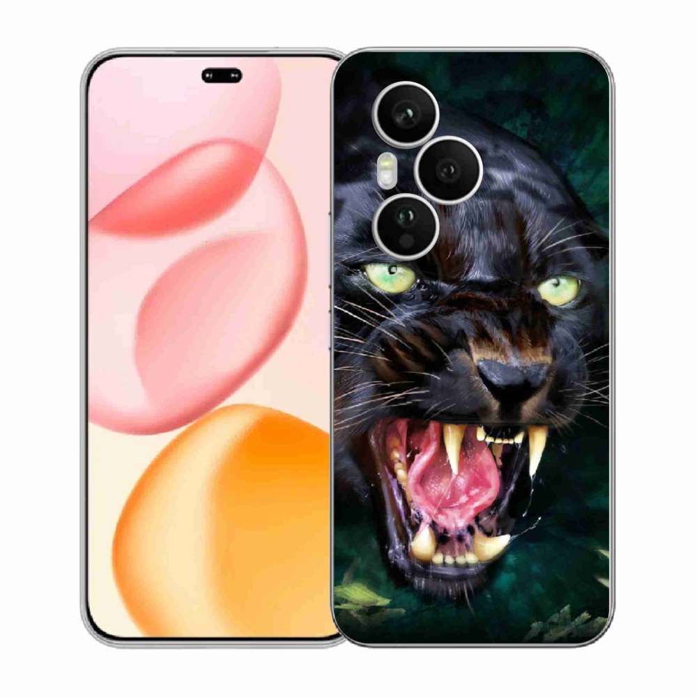 Zselés borítás mmCase a Honor 400 Pro-hoz - dühös fekete párduc