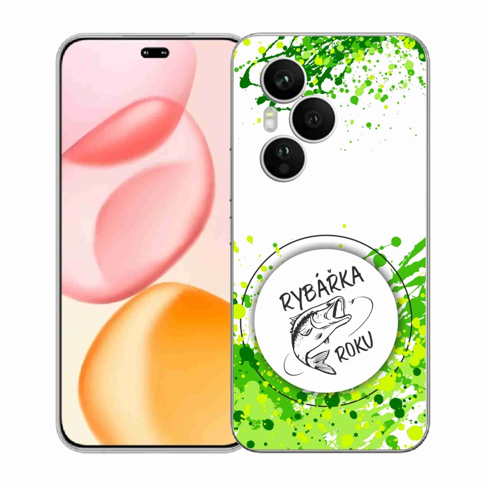 Gél borító mmCase a Honor 400 Pro-hoz - az év horgásza fehér háttérrel