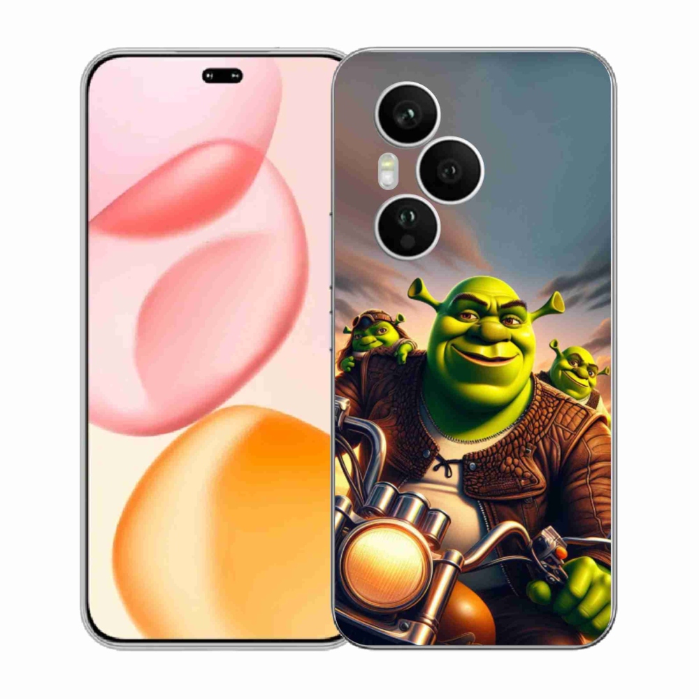 Zselés borítás mmCase a Honor 400 Pro-hoz - Shrek egy motorkerékpáron