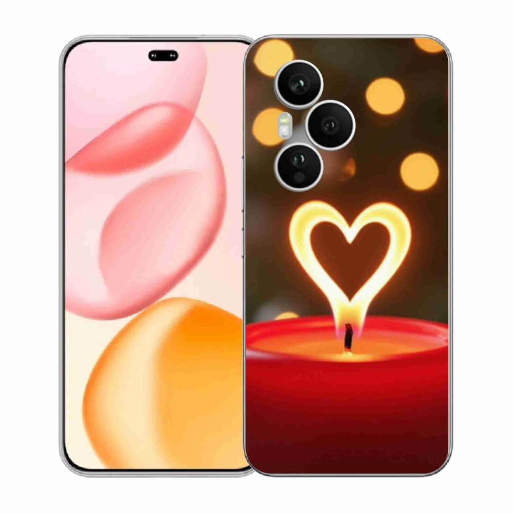 Zselés borítás mmCase a Honor 400 Pro-hoz - láng szíve