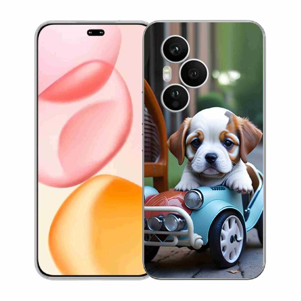mmCase géltok az Honor 400 Pro-hoz – kiskutya egy retro autóban
