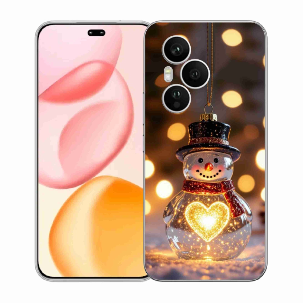 mmCase gél tok az Honor 400 Pro-hoz – világító karácsonyi hóember