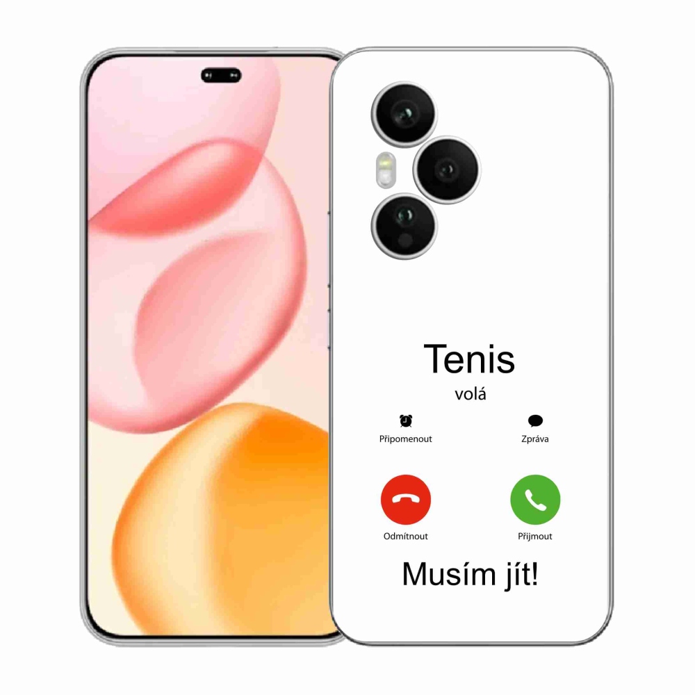 Gél borítás mmCase a Honor 400 Pro-hoz - tenisz hívások fehér háttérrel