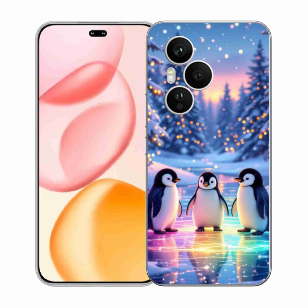 Zselés borítás mmCase a Honor 400 Pro-hoz - pingvinek