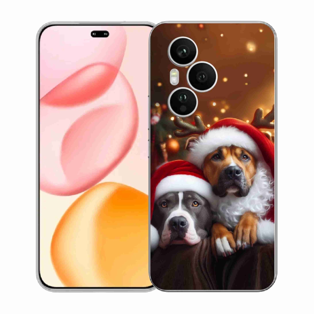Gél borító mmCase a Honor 400 Pro-hoz - Karácsonyi kutyák