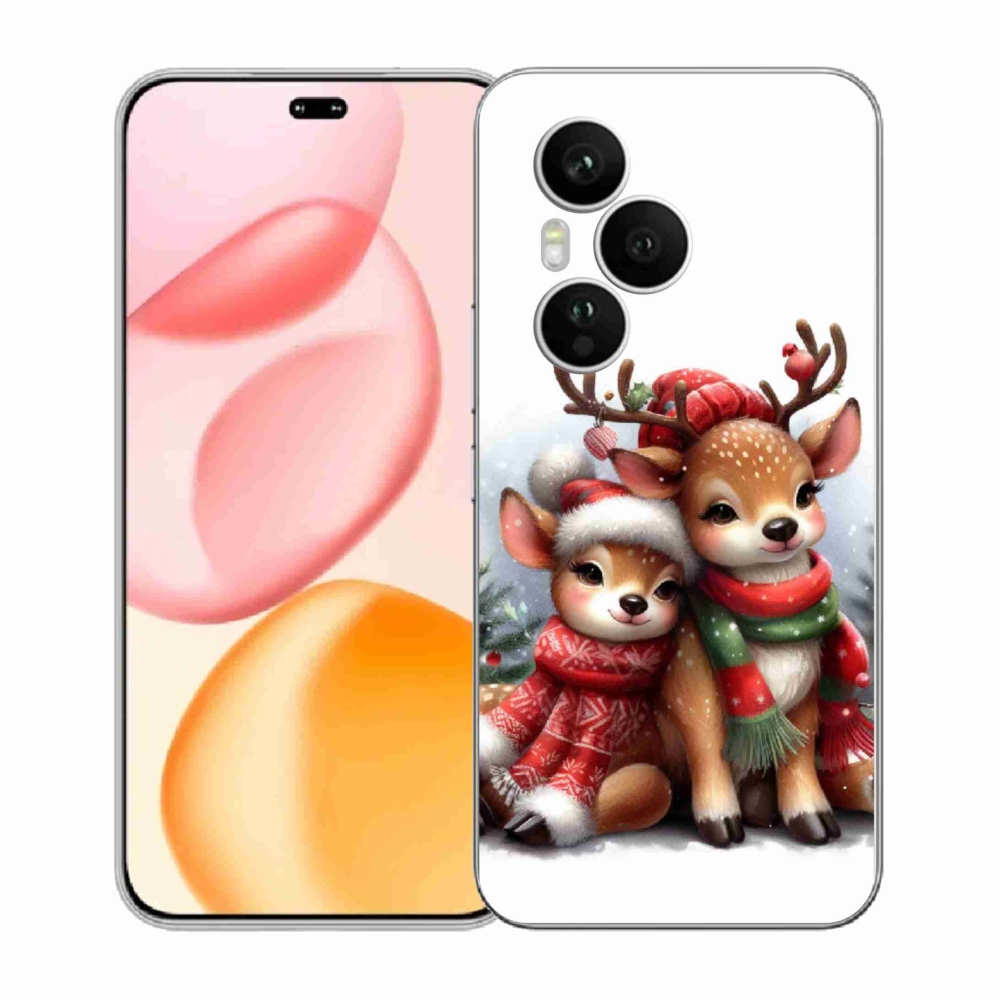 Zselés borítás mmCase a Honor 400 Pro-hoz - karácsonyi rénszarvas