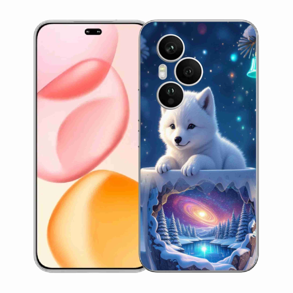 Gél borítás mmCase a Honor 400 Pro-hoz - Karácsonyi kölyökkutya